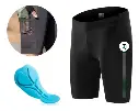 Calza Ciclismo Negro Con Badana Gel Azul L