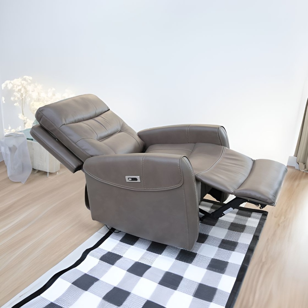 Sillon Sofa Reclinable Electrico Poltrona Simil Cuero Living