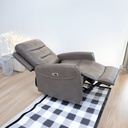 Sillon Sofa Reclinable Electrico Poltrona Simil Cuero Living