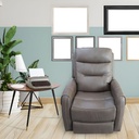 Sillon Sofa Reclinable Electrico Poltrona Simil Cuero Living