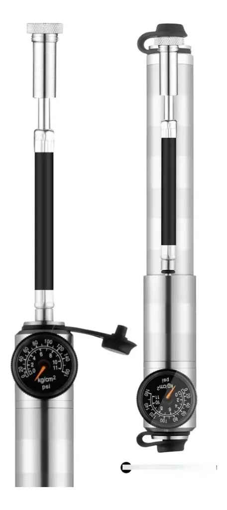 Inflador Rockbros Portátil En Metal 160 Psi Con Manómetro