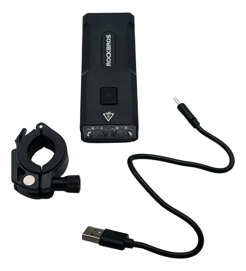 Luz Para Bicicleta Rockbros 600lm Recargable Usb Delantera
