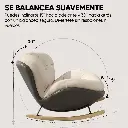  Sillon Sofa Poltrona Mecedor 1 Cuerpo Puff Apoya Pies Tela