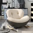 Sillon Sofa Poltrona Mecedor 1 Cuerpo Puff Apoya Pies Tela