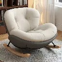  Sillon Sofa Poltrona Mecedor 1 Cuerpo Puff Apoya Pies Tela