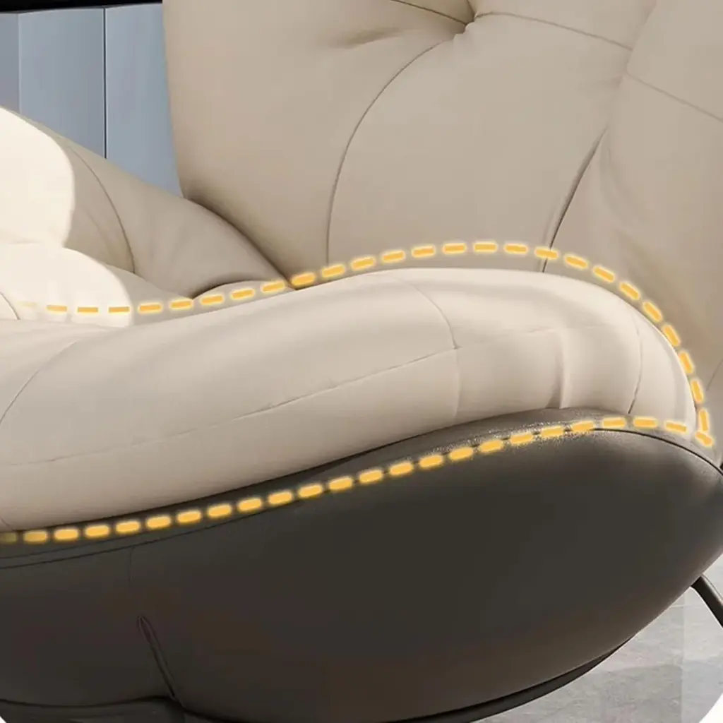  Sillon Sofa Poltrona Mecedor 1 Cuerpo Puff Apoya Pies Tela