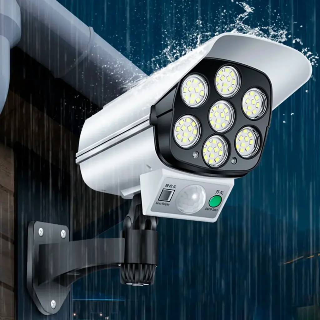 Foco Solar Sensor De Movimiento Forma De Camara Seguridad