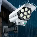 Foco Solar Sensor De Movimiento Forma De Camara Seguridad