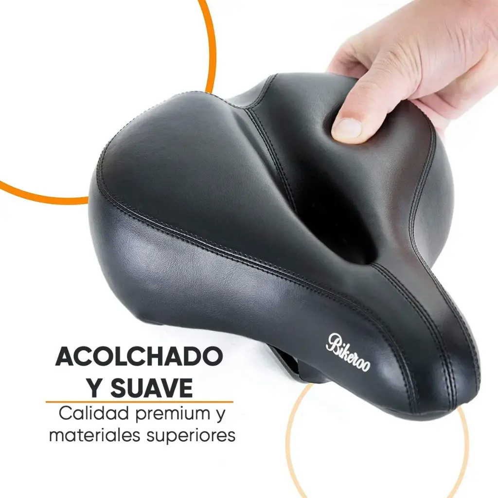 Asiento De Bicicleta Comodo Grande Sillin Ciclismo Acolchado