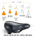 Asiento De Bicicleta Comodo Grande Sillin Ciclismo Acolchado