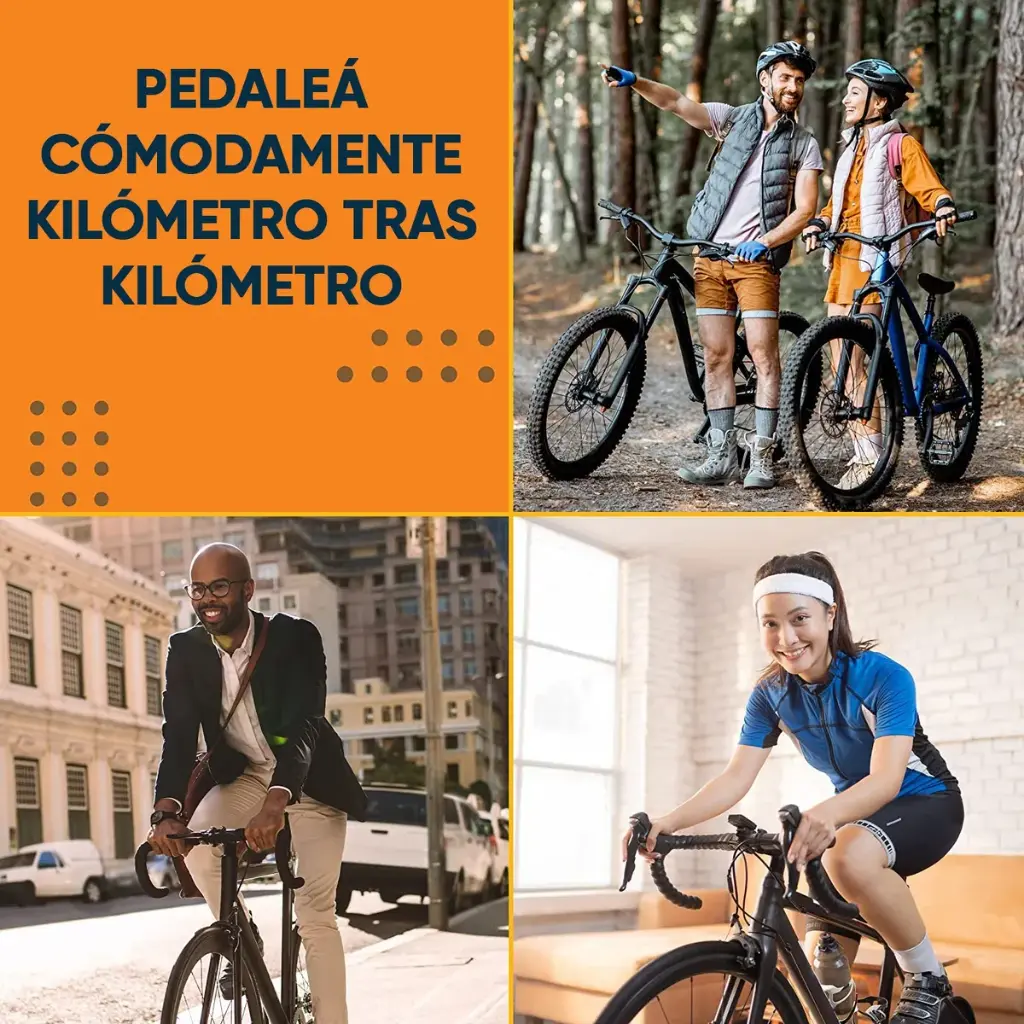 Asiento De Bicicleta Comodo Grande Sillin Ciclismo Acolchado