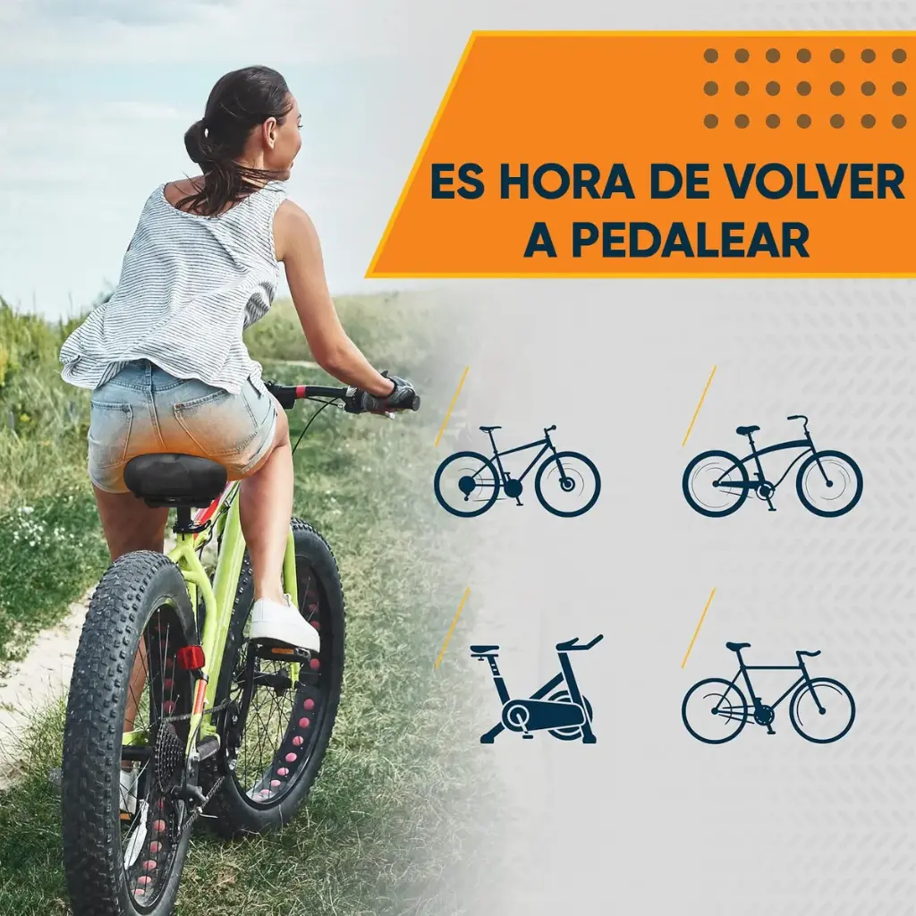 Asiento De Bicicleta Comodo Grande Sillin Ciclismo Acolchado
