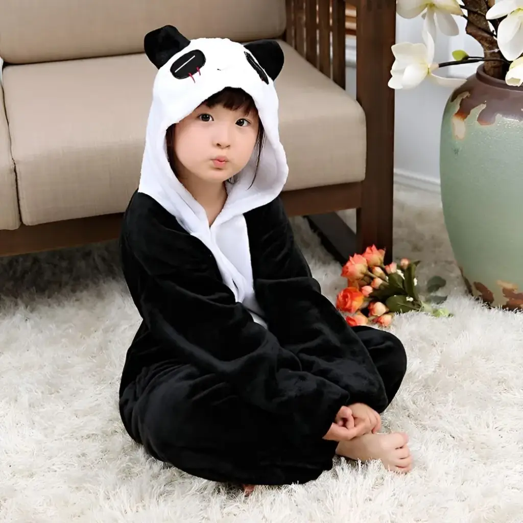 Pijama Enterito Kigurumi Panda Térmico Infantil Niño Niña