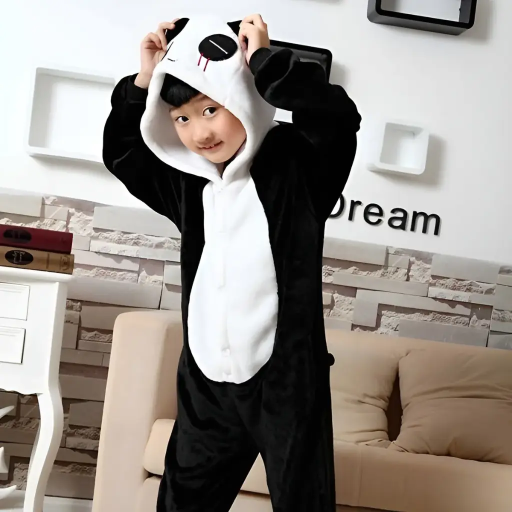 Pijama Enterito Kigurumi Panda Térmico Infantil Niño Niña