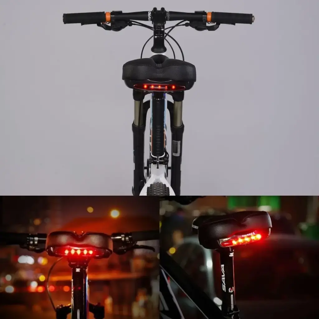 Asiento Acolchado Con Luz Antiprostatico Cómodo Ciclismo Gel