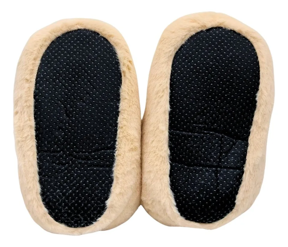 Pantuflas Oso Cariñoso Osito Peludas Calentitas Suela Goma
