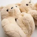 Pantuflas Oso Cariñoso Osito Peludas Calentitas Suela Goma