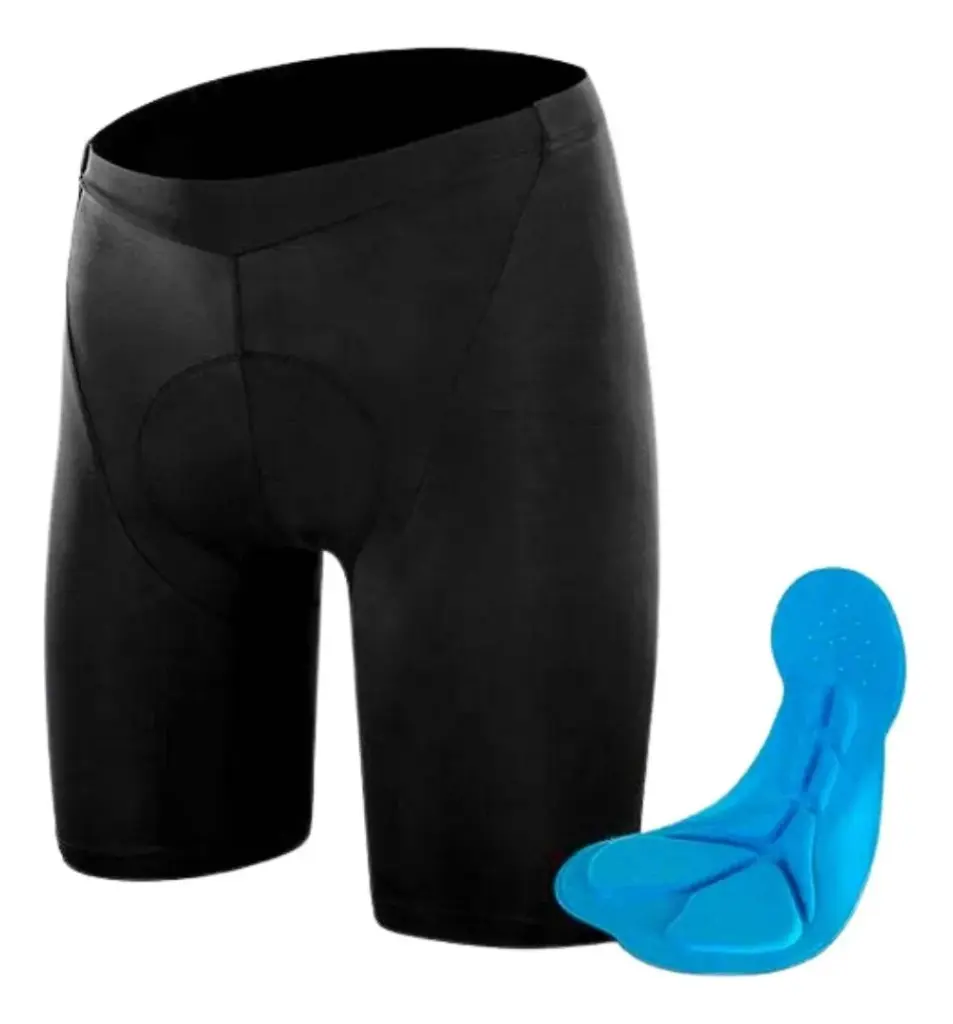 Calza Ciclismo Negro Con Badana Gel Rockbros Con Bolsillo