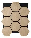 Panel Acustico Hexagonal Reduccion Ruido Decoracion X2