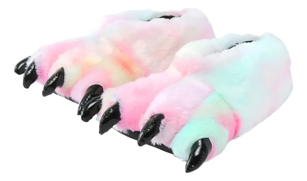 Pantuflas De Garras Multicolor Abrigadas Pijama Monster