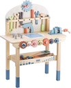 Juego Mesa De Herramientas De Madera Con Accesorios 80x60x30