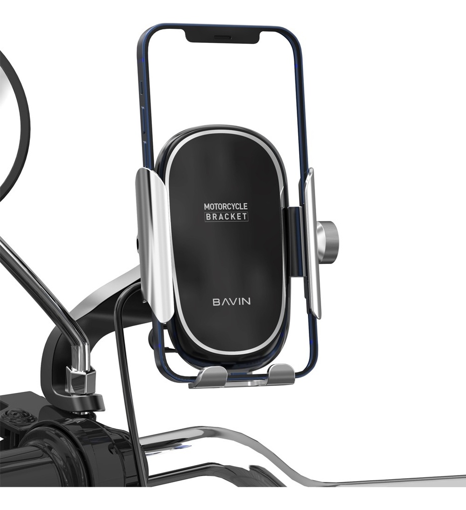 Soporte De Celular Moto Con Cargador Usb Aluminio Bicicletas Para Espejo