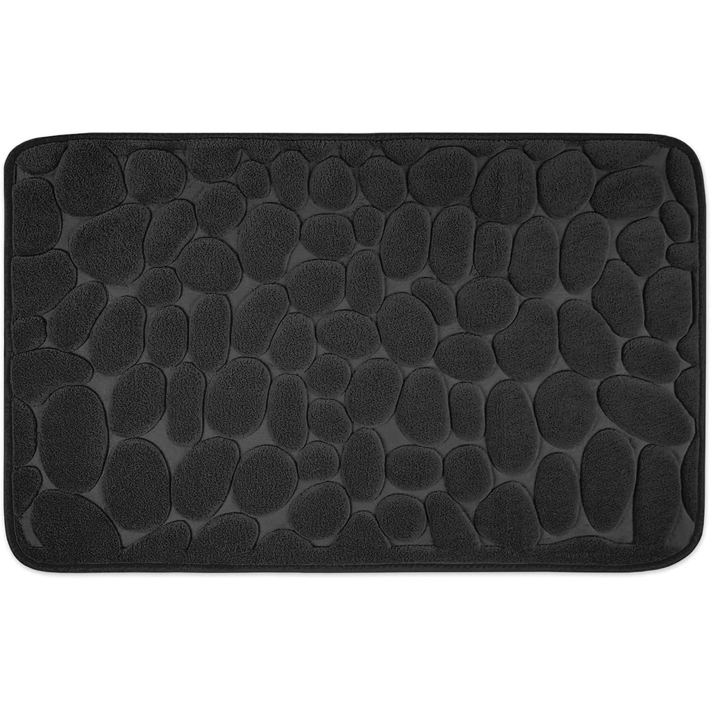 Alfombra De Baño Antideslizante Memory Diseño Rocas 80 X 50