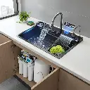 Bacha Pileta Multifuncional Cocina Acero + Filtro Osmosis