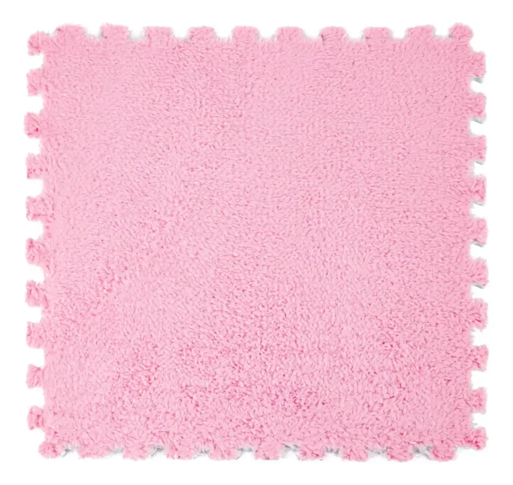 Alfombra Shaggy Piso Felpudo Dormitorio Encastrable Pack X10