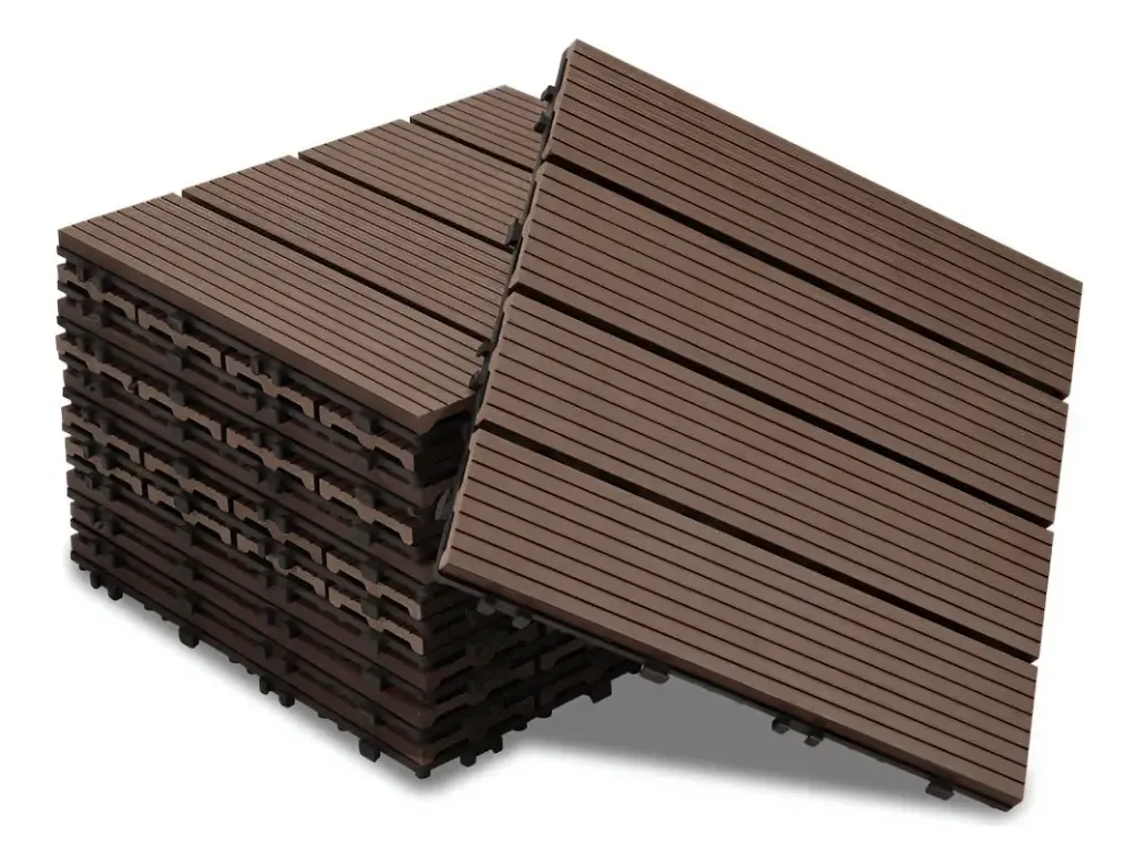 Deck Simil Madera Baldosa Para Exterior Wpc Premium X25