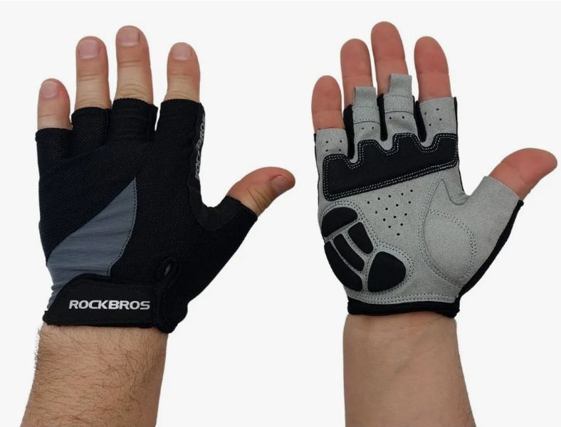 Rockbros Guantes Medio Dedos Bicicleta Ciclismo Senderismo
