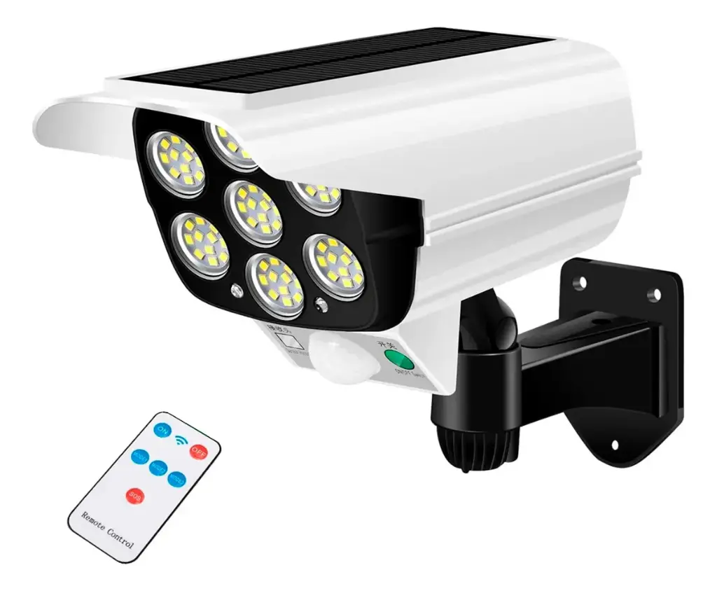 Foco Solar Sensor De Movimiento Forma De Camara Seguridad