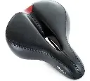 Asiento Negro Bicicleta Cómodo Antiprostatico Atrás Rojo