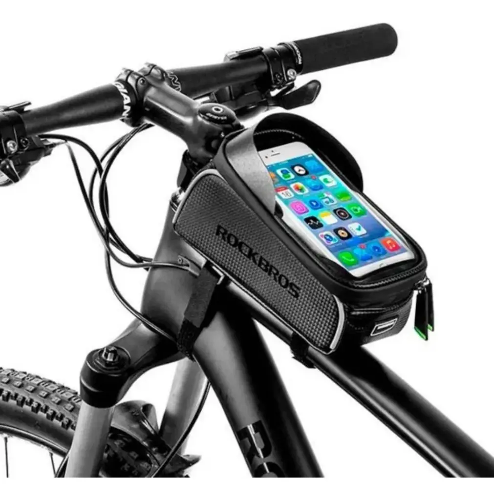 Bolso Soporte Impermeable De Celular Para Cuadro Bicicleta