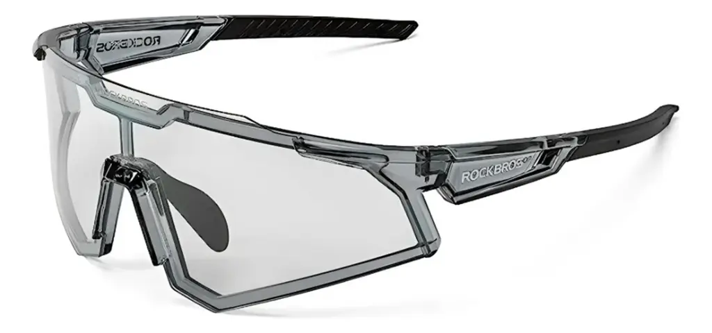Lentes Fotocromaticos Rockbros De Ciclismo Negro Y Gris Tran