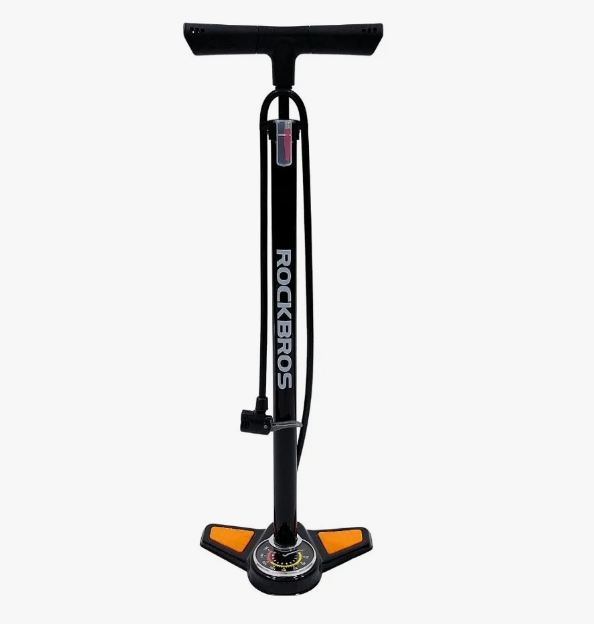 Inflador Rockbros De Pie De 160 Psi Con Manómetro Bi Válvula