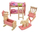 Set Muebles Madera Dormitorio Niños Kids Bedroom 10 Piezas