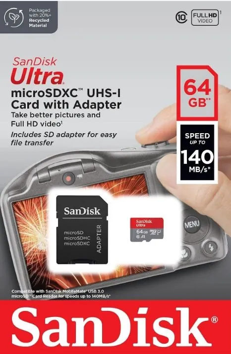 Tarjeta Micro Sd Sandisk Ultra 64 Gb