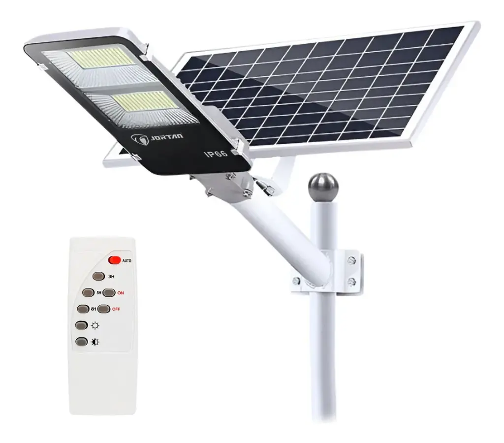 Foco Panel Solar 200w Con Soporte Jortan Exterior/interior Luz