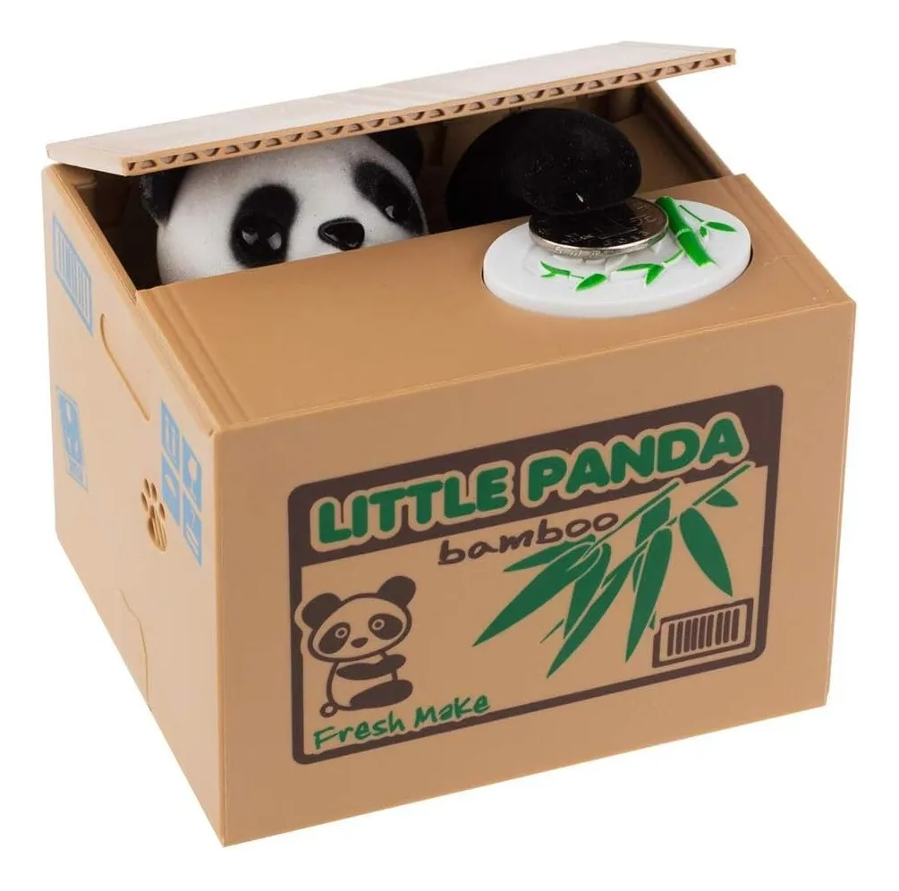 Alcancía Para Niños Automatica Panda Caja Ahorro Movimiento