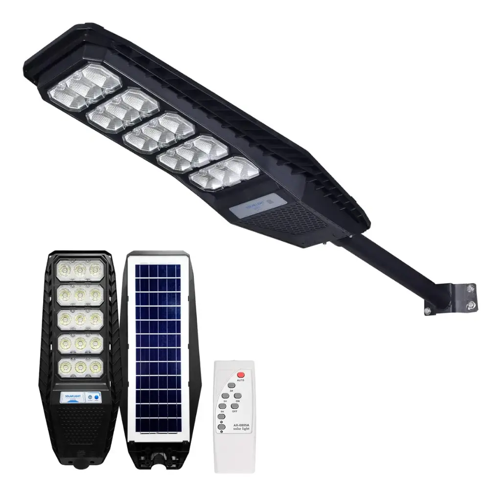 Foco Led Panel Solar 500w Con Brazo Exterior C/remoto