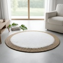 Alfombra Redonda Seagrass Yute 185 Cm Tejido Artesanal Indu®